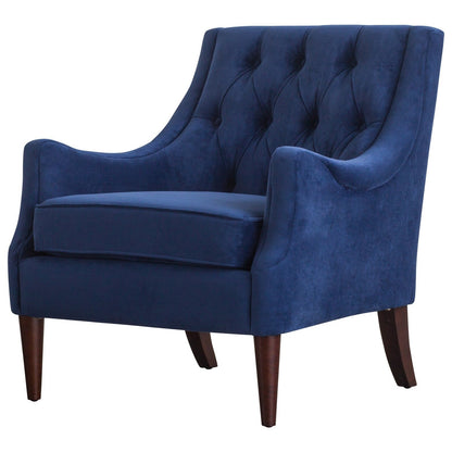 New Pacific Direct Marlene Velvet Fabric Tufted Accent Chair 1900121-347