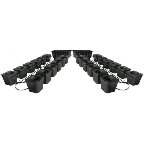 Supercloset 24-Site Bubble Flow Buckets Hydroponic Grow System - Gsi-Bfb24