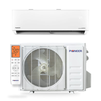 Pioneer Quantum Hyperformance 12,000 BTU 25 SEER2 230V High-Wall Ductless Energy-Star Mini-Split Air Conditioner Inverter Hyper Heat Pump Full Set - WYT012GLSI25RH-10S