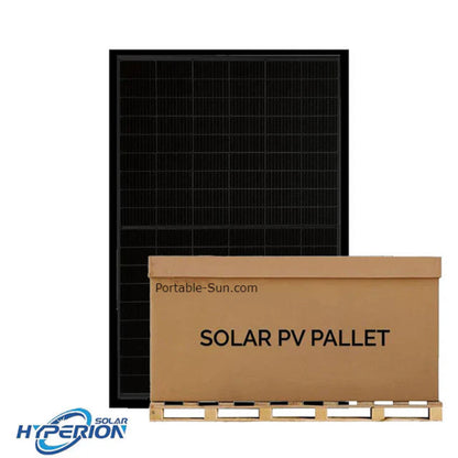 Hyperion (Runergy) 450W N-Type TOPCon Bifacial Solar Panel | Up to 550W Bifacial | HY-DH108N8-450 (Full Black) | 16.2 kW Full Pallet (36)