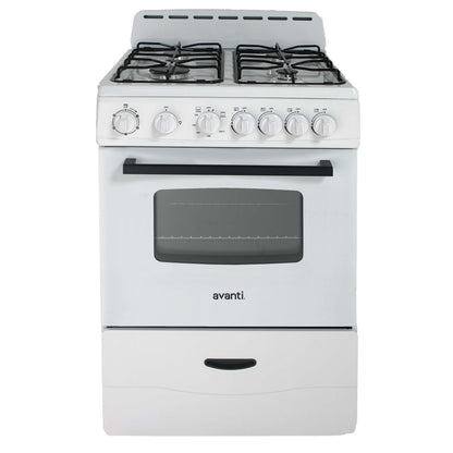 Avanti 24" Compact Gas Range Oven - GR2414CW