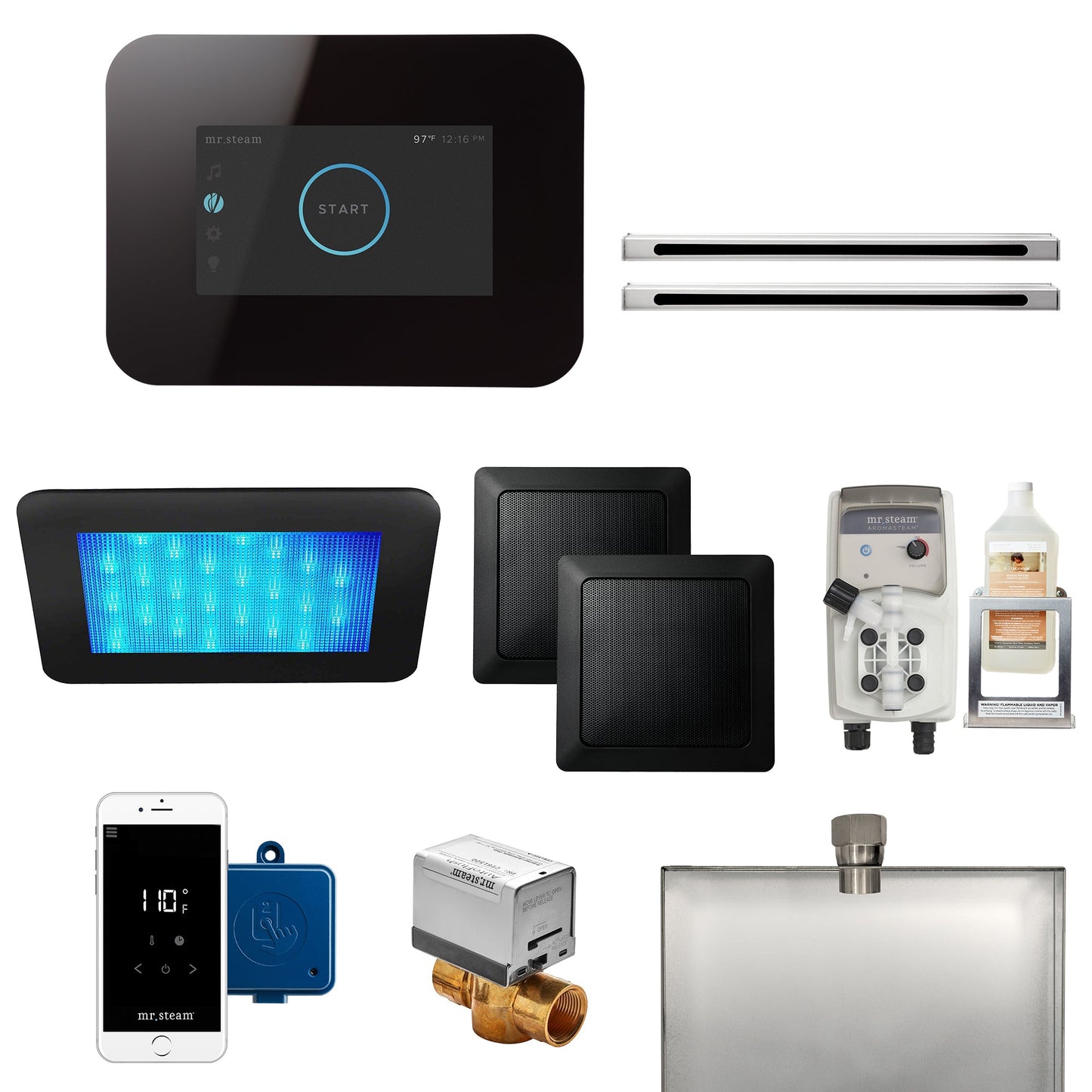 Mr. Steam iDream Max Linear Package Black - I3DREAMLXBK