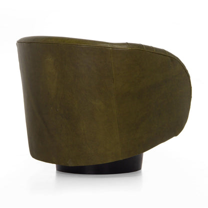 Union Home Rotunda Chair - Green Leather -  LVR00677