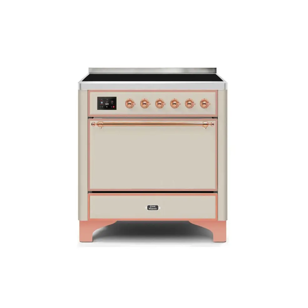 ILVE Majestic II 36 Inch Electric Freestanding Induction Range with Solid Door and Copper Trim