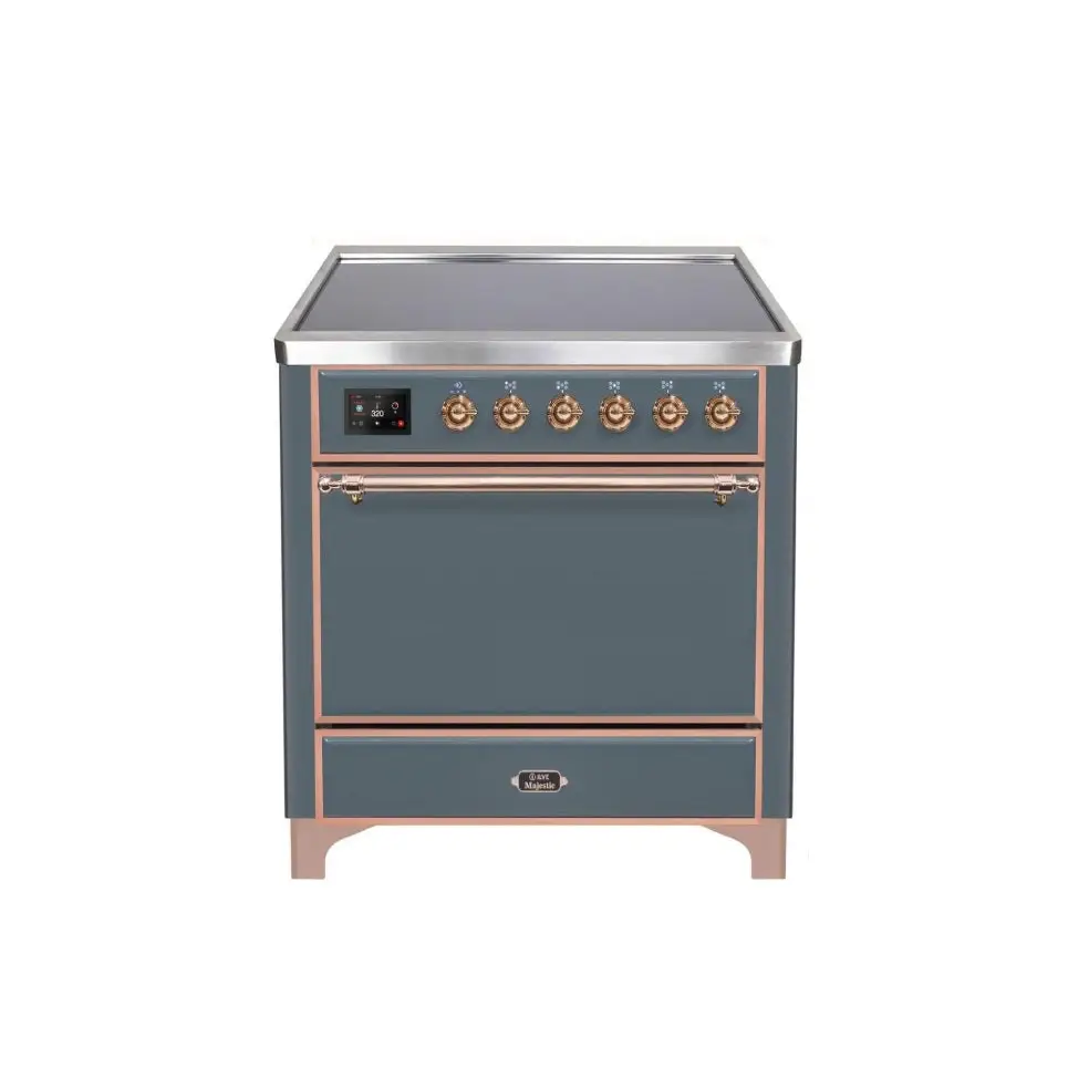 ILVE Majestic II 36 Inch Electric Freestanding Induction Range with Solid Door and Copper Trim