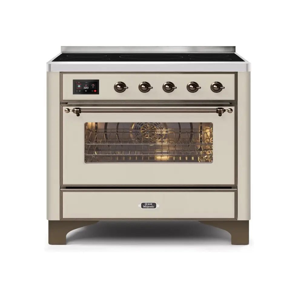 ILVE Majestic II 36 Inch Freestanding Electric Induction Range with Bronze Trim