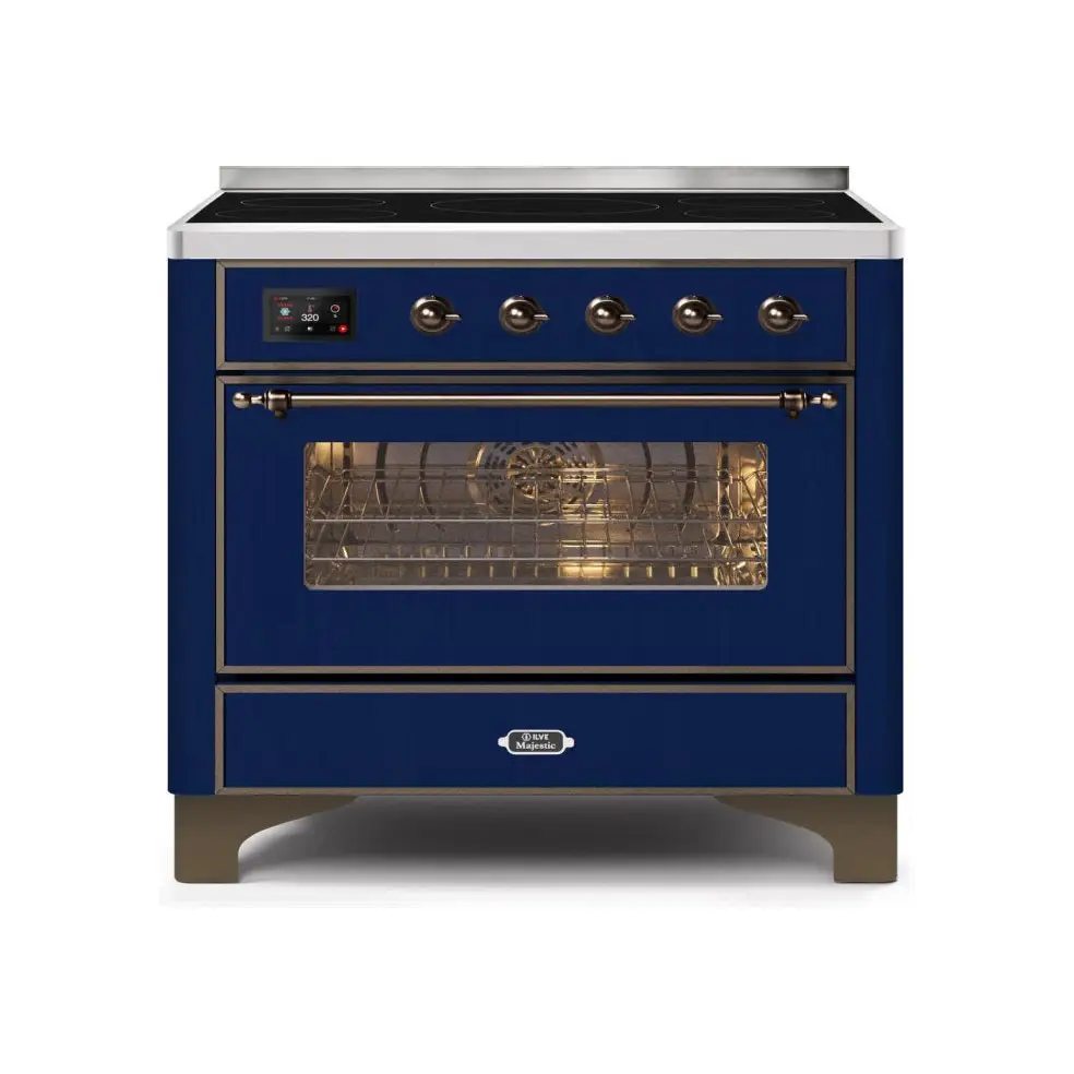 ILVE Majestic II 36 Inch Freestanding Electric Induction Range with Bronze Trim