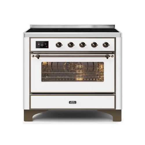 ILVE Majestic II 36 Inch Freestanding Electric Induction Range with Bronze Trim