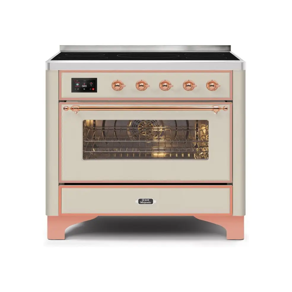 ILVE Majestic II 36 Inch Freestanding Electric Induction Range with Copper Trim