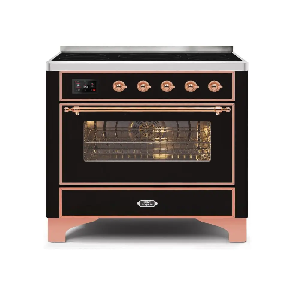 ILVE Majestic II 36 Inch Freestanding Electric Induction Range with Copper Trim