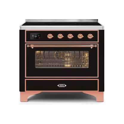 ILVE Majestic II 36 Inch Freestanding Electric Induction Range with Copper Trim