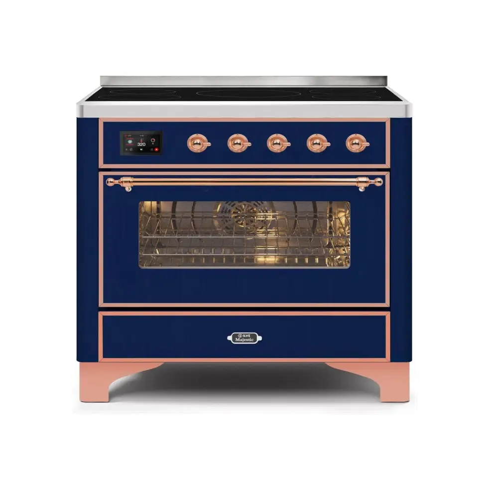 ILVE Majestic II 36 Inch Freestanding Electric Induction Range with Copper Trim