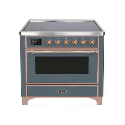 ILVE Majestic II 36 Inch Freestanding Electric Induction Range with Copper Trim