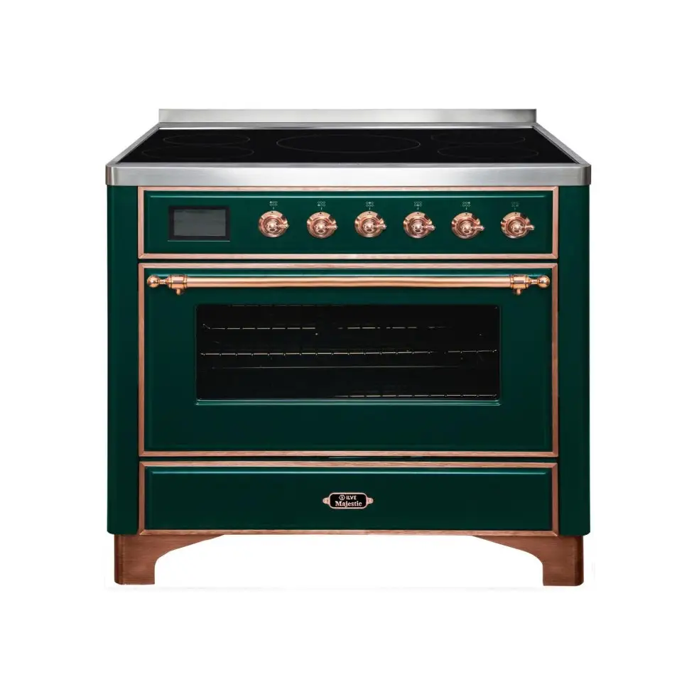 ILVE Majestic II 36 Inch Freestanding Electric Induction Range with Copper Trim