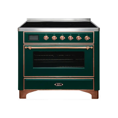 ILVE Majestic II 36 Inch Freestanding Electric Induction Range with Copper Trim