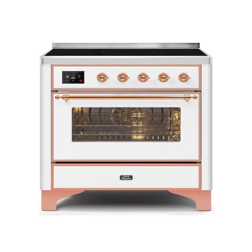 ILVE Majestic II 36 Inch Freestanding Electric Induction Range with Copper Trim