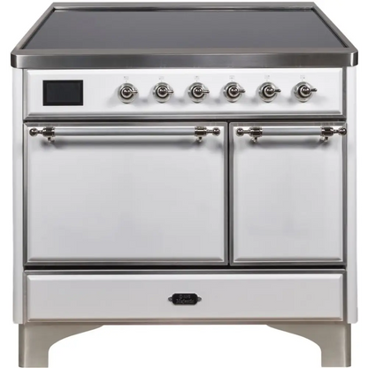 ILVE Majestic II 40 Inch Electric Freestanding Induction Range with Solid Door and Chrome Trim