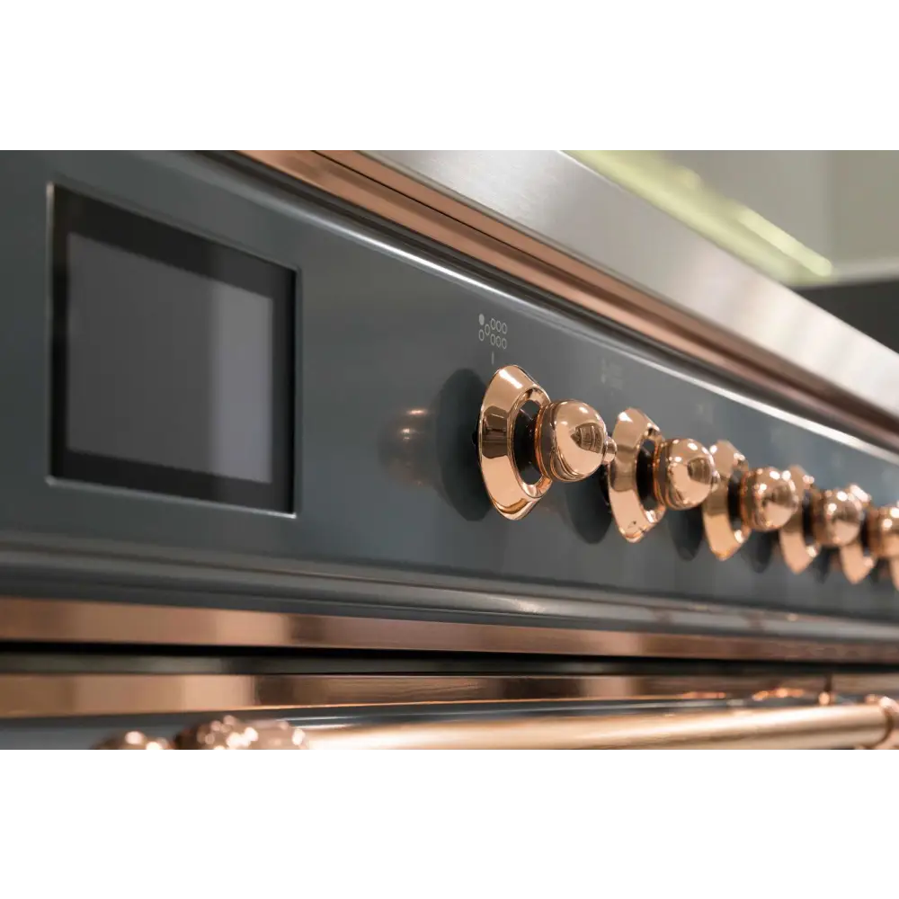 ILVE Majestic II 40 Inch Freestanding Dual Fuel Range Double Oven in Liquid Propane with Copper Trim