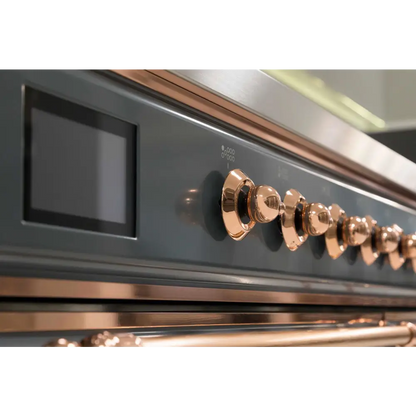 ILVE Majestic II 40 Inch Freestanding Dual Fuel Range Double Oven in Liquid Propane with Copper Trim
