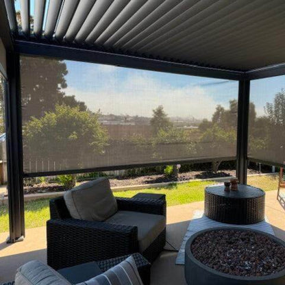 Bon Pergola Wind/Sun Resistant Screen FOR Villa Pergola 2.0 - SCN-M-10-BK