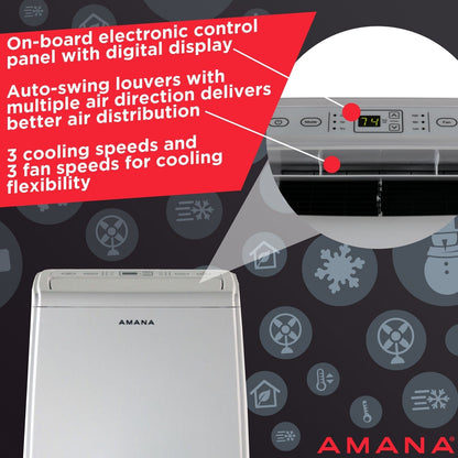 Amana - 8,000 BTU Portable AC  - AMAP084AW