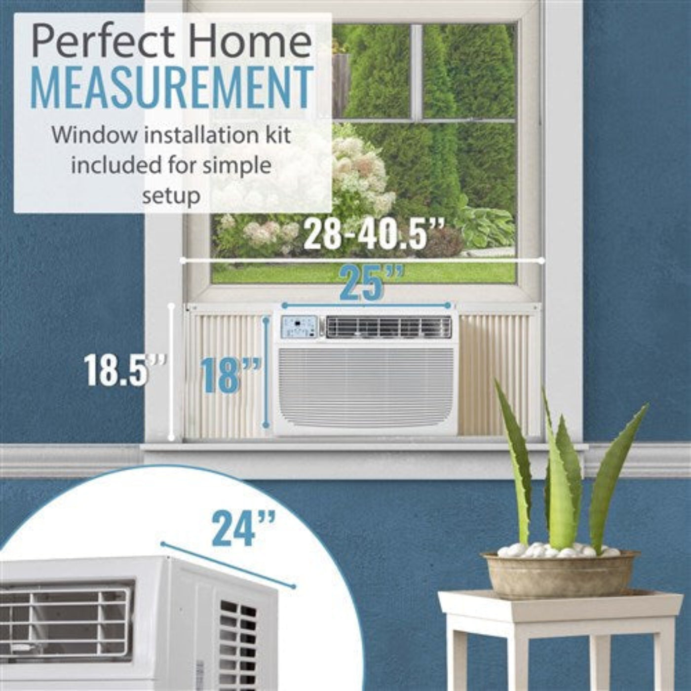 Keystone Energy Star 15,100 BTU 115V Window/Wall Air Conditioner with Follow Me LCD Remote Control  -  KSTAW15CE