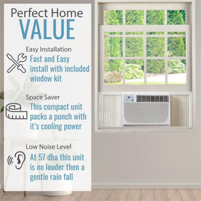 Keystone - 8, 000 BTU Heat and Cool Window Air Conditioner, R32  -  KSTHW08B
