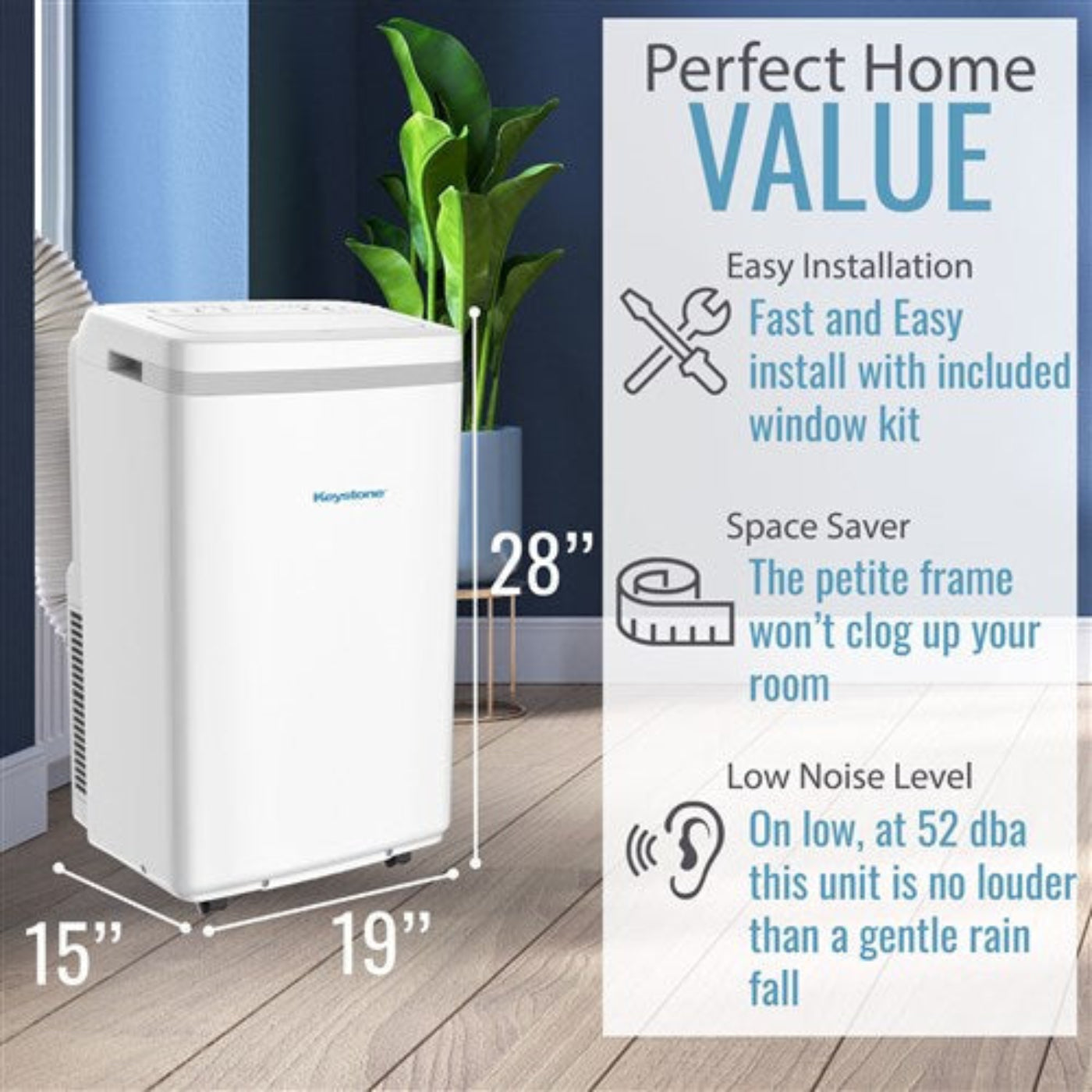 Keystone - 13000 BTU Portable Air Conditioner Heat/Cool  -  KSTAP13MFHC