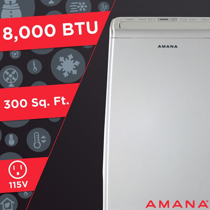 Amana - 8,000 BTU Portable AC  - AMAP084AW