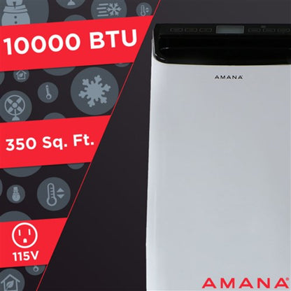 Amana - 10, 000 BTU Portable AC - White/Black  -  AMAP101AB-2