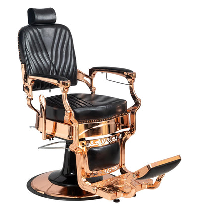 OmySalon PH699 Vintage Style Heavy Duty Hydraulic Recline Square Twill Backrest Barber Chair - G59000699