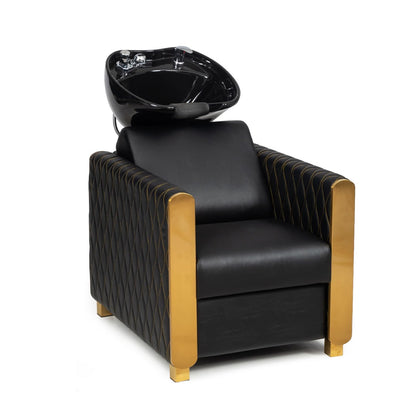 OmySalon BU2701 Salon Shampoo Backwash Chair with Tilting Porcelain Bowl - G59001098