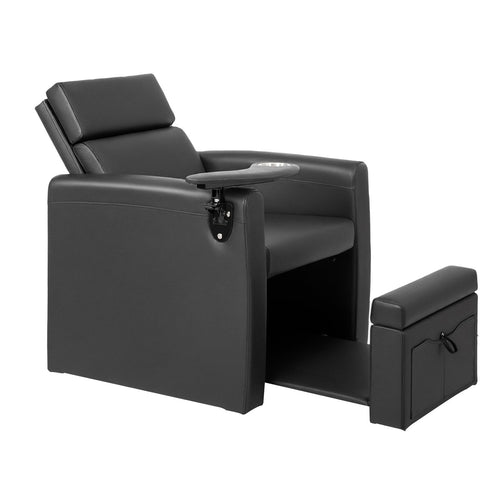 OmySalon PCE-WR Professional Full-Floor Support Electric Pedicure Chair with Adjustable Backrest & Hidden Storage Platfo - G59000797