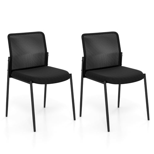 Tangkula Stackable Conference Room Chairs Set - 3*CB10599DK-2