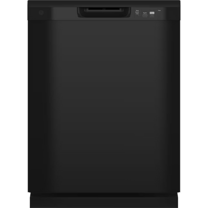 GE Dry Boost 24-in Front Control Built-In Dishwasher (Black), 60-dBA Standard Sound Level - 71223189