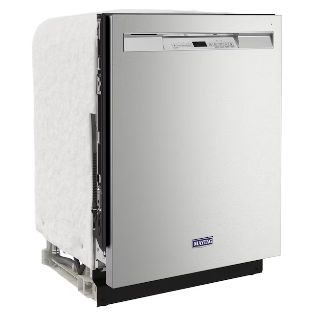 Maytag Front Control 24-in Built-In Dishwasher (Fingerprint Resistant Stainless Steel), 50-dBA