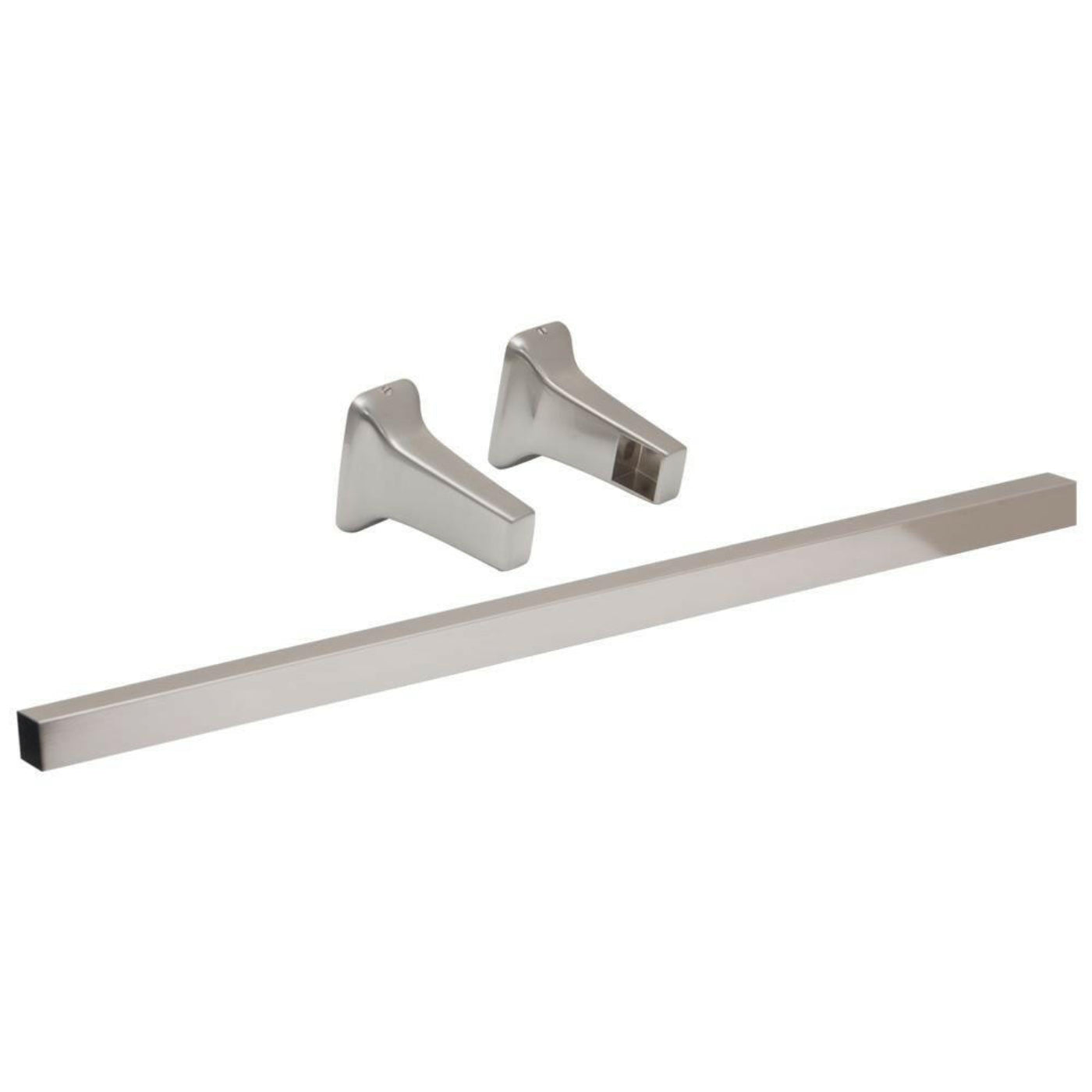 GE EZ-FLO 24 in. Brushed Nickel Squared Towel Bar With Brackets - Item # 51223201 | Model # 16177
