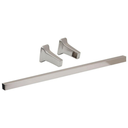 GE EZ-FLO 24 in. Brushed Nickel Squared Towel Bar With Brackets - Item # 51223201 | Model # 16177