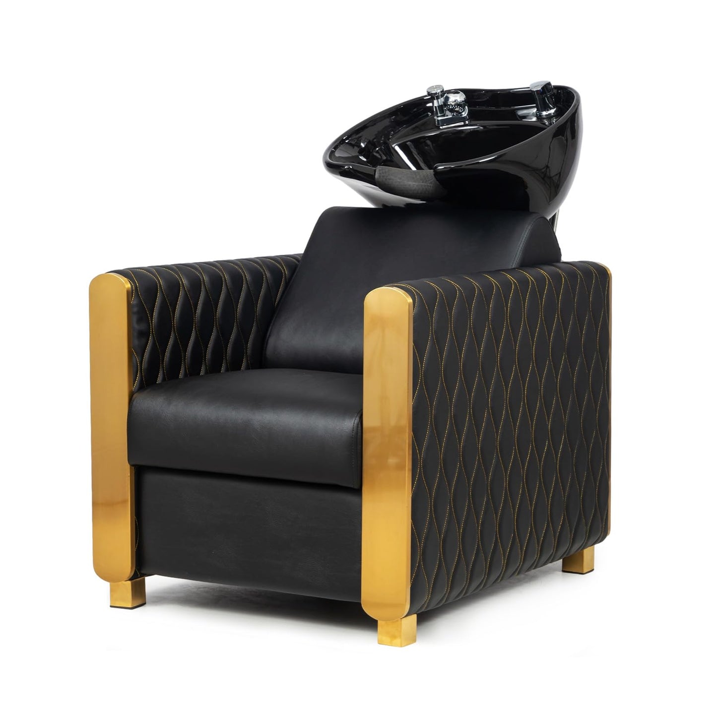 OmySalon BU2701 Salon Shampoo Backwash Chair with Tilting Porcelain Bowl - G59001098