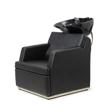 OmySalon BU2601 Salon Shampoo Backwash Chair with Tilting Porcelain Bowl - G59001095
