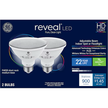 GE 75-Watt EQ PAR30 Short Neck Color-enhancing Medium Base (e-26) Dimmable LED Light Bulb  - 71223305