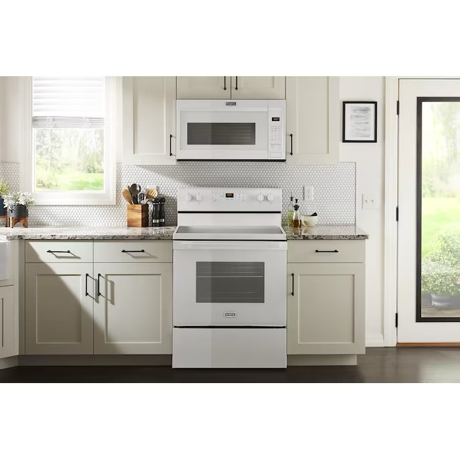 Maytag 1.7-cu ft 1000-Watt Over-the-Range Microwave (White)