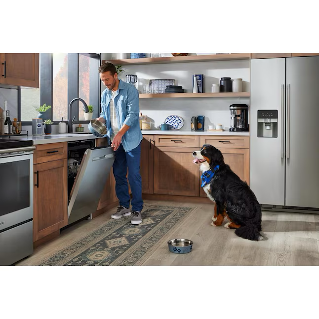 Maytag Eco Series with Pet Pro Sanitization Cycle Top Control 24-in Built-In Dishwasher With Third Rack (Fingerprint Resistant Stainless Steel), 50-dBA