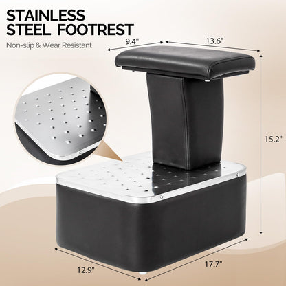 OmySalon BU1601 Salon Shampoo Bowl and Chair Backwash Unit with  Large Porcelain Bowl & Independent Footrest - G59001241