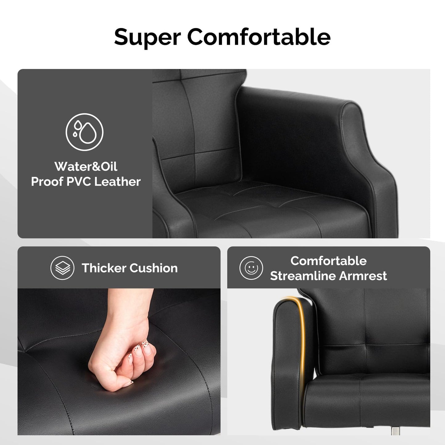 OmySalon PCM-WB 360° Rotation Hydraulic Pedicure Chair with Bubble Massage Foot Bath & Rolling Stool - G59000795