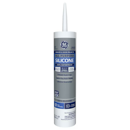 GE Silicone 1 All Purpose, Windows, Doors, Exteriors 10.1-oz Silicone Caulk - 71223247