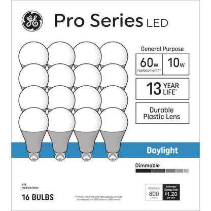 GE Pro 60-Watt EQ A19 Daylight Medium Base (e-26) Dimmable LED Light Bulb  - 71223337