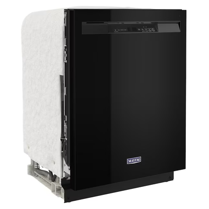 Maytag Front Control 24-in Built-In Dishwasher (Black), 50-dBA