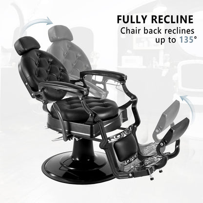 OmySalon 4 Operator Vintage Mobile Barber Package Black - BP3-4B