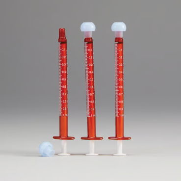 KwikDose™ Oral Dispensers with Tip Caps, 1mL, Amber - 21185A
